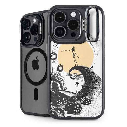 Disney The Nightmare Before Christmas Jack on Spiral Hill Art iPhone 15 Pro Kickstand Case
